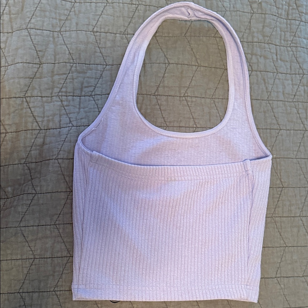 H&M Light Purple Ribbed Crop Top - Picture 2 of 3